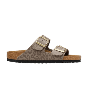 Birkenstock Wmns Arizona Synthetic Sandal 'Leopard Grey Taupe'