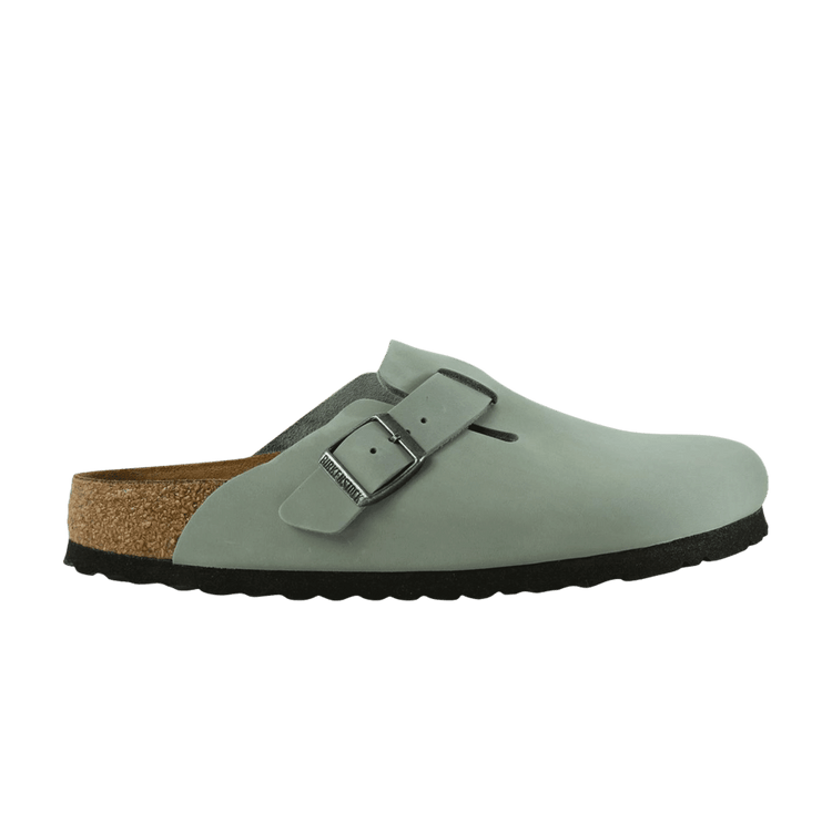 Birkenstock Boston Oiled Leather Narrow Sandal 'Pure Sage' 1032794