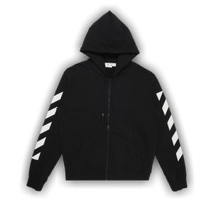 Off-White Diag Arrow Slim Zip Hoodie 'Black/White'