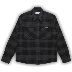 Off-White Outline Arrows Flannel T-Shirt 'Grey/White'
