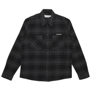Off-White Outline Arrows Flannel T-Shirt 'Grey/White'