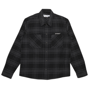 Off-White Outline Arrows Flannel T-Shirt 'Grey/White'