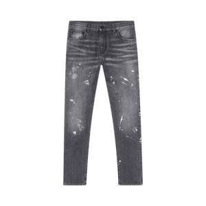 Off-White Diag Outline Paint Skinny Jeans 'Vintage Grey/White'