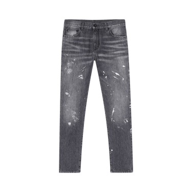 Off-White Diag Outline Paint Skinny Jeans 'Vintage Grey/White'