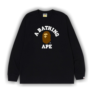 BAPE College Long-Sleeve Tee 'Black'
