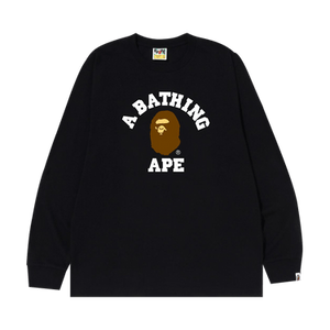 BAPE College Long-Sleeve Tee 'Black'