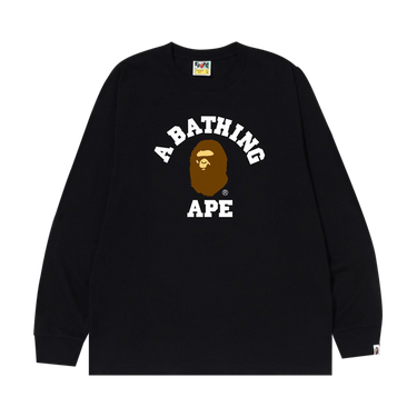 BAPE College Long-Sleeve Tee 'Black'