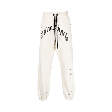 Palm Angels GD Glittered Logo Sweatpants 'Off White'