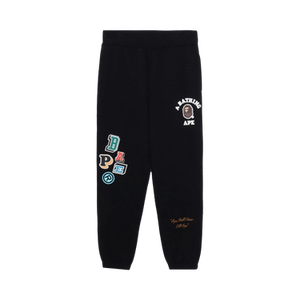 BAPE Multi Fonts Sweat Pants 'Black'