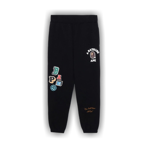 BAPE Multi Fonts Sweat Pants 'Black'