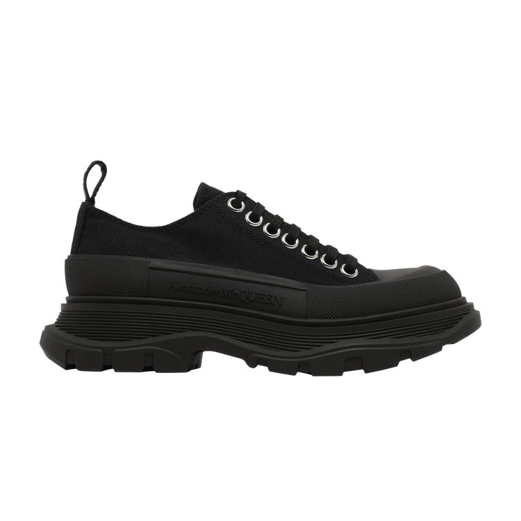 Alexander McQueen Wmns Tread Slick Lace Up 'Triple Black' 697072 W4MV2 1000