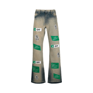 Off-White Diag Multilogo Relax Slim Jean 'Grey/White'