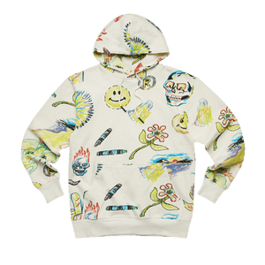 Market Smiley Coloring Book Aop Hoodie 'Cream'