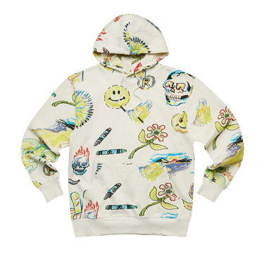 Market Smiley Coloring Book Aop Hoodie 'Cream'