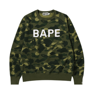 BAPE Color Camo Crystal Stone Relaxed Fit Crewneck 'Green'