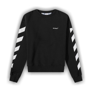 Off-White Diagonal Helvetica Oversized Swetshirt 'Black'