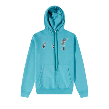 Off-White MLB Miami Marlins Hoodie 'Lake Blue/Black'