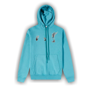 Off-White MLB Miami Marlins Hoodie 'Lake Blue/Black'