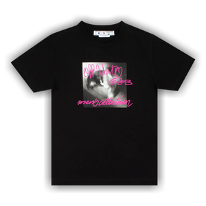 Off-White Tornado Type Slim Short-Sleeve Tee 'Black/Fuchsia'