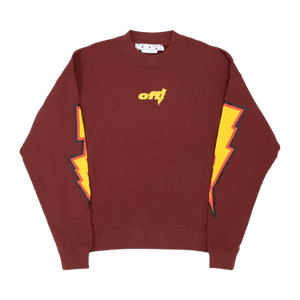 Off-White Thunder Stable Skate Crewneck 'Barolo Yellow'