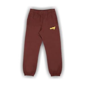 Off-White Thunder Stable Slim Sweatpant 'Barolo/Yellow'
