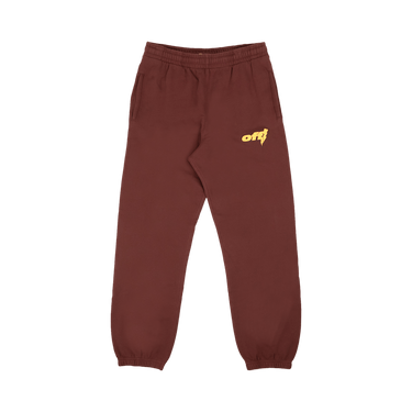 Off-White Thunder Stable Slim Sweatpant 'Barolo/Yellow'
