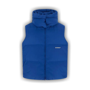 Off-White Bounce Hooded Down Vest 'Peacock/White'