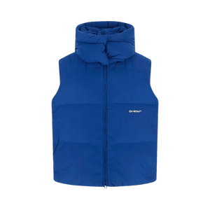 Off-White Bounce Hooded Down Vest 'Peacock/White'