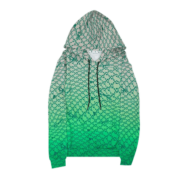 Off-White OW Allover Sport Hoodie 'Green Irish'