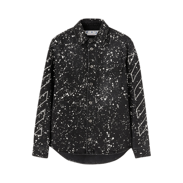 Off-White Diag Paint Denim Shirt 'Black/White'