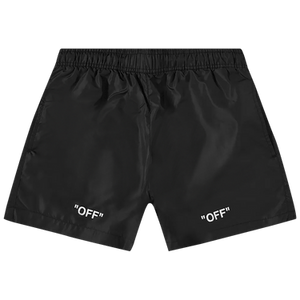 Off-White Off Quote Swim Short 'Black/White'