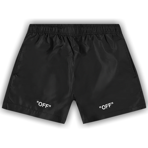 Off-White Off Quote Swim Short 'Black/White'