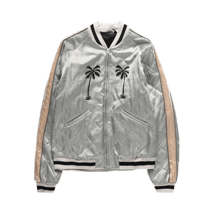 Palm Angels Life Is Palm Souvenir Jacket 'Grey/Black'