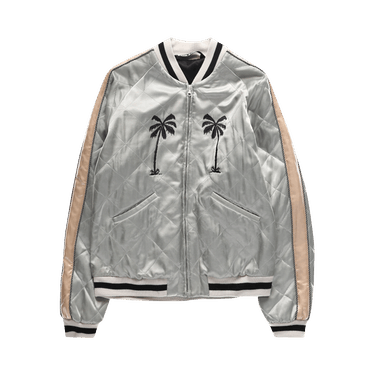 Palm Angels Life Is Palm Souvenir Jacket 'Grey/Black'