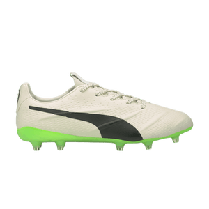 Puma King Platinum 21 Vegan FG AG 'Ivory Glow Green Glare'