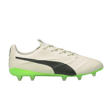 Puma King Platinum 21 Vegan FG AG 'Ivory Glow Green Glare'