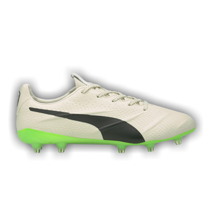 Puma King Platinum 21 Vegan FG AG 'Ivory Glow Green Glare'