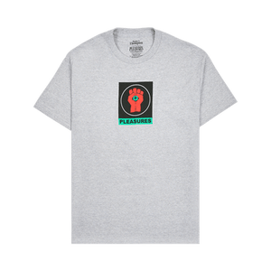 Pleasures Badge T-Shirt 'Heather Grey'