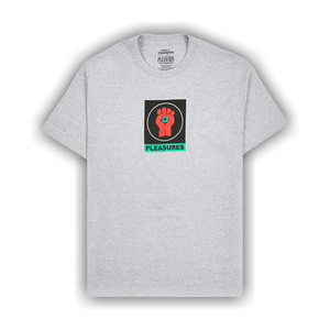 Pleasures Badge T-Shirt 'Heather Grey'