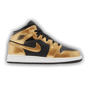 Air Jordan 1 Mid SE GS 'Metallic Gold Black'