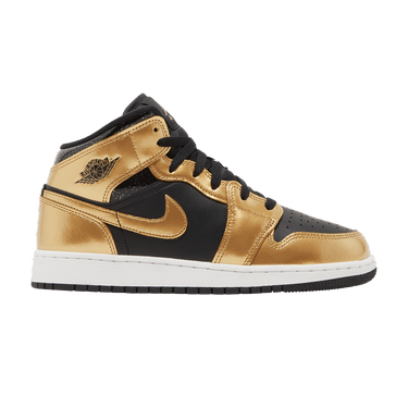 Air Jordan 1 Mid SE GS 'Metallic Gold Black'
