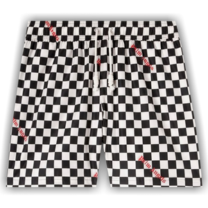 Palm Angels Damier Print Swim Short 'Black/Red'