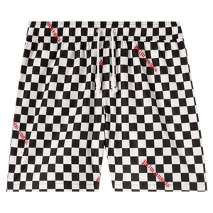 Palm Angels Damier Print Swim Short 'Black/Red'