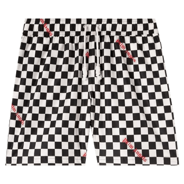 Palm Angels Damier Print Swim Short 'Black/Red'