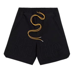Rhude Embroidered Twill Logo Short 'Black'