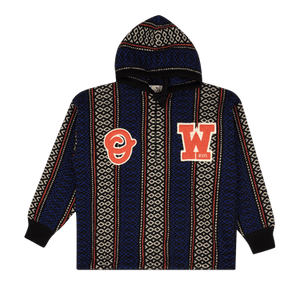 Off-White Baja Chunky Knit Hoodie 'Brown/Orange'