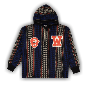 Off-White Baja Chunky Knit Hoodie 'Brown/Orange'