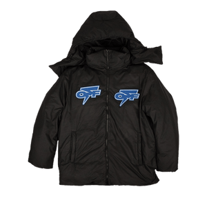 Off-White Thunder Hooded Down Puffer 'Black/Blue'