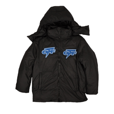 Off-White Thunder Hooded Down Puffer 'Black/Blue'