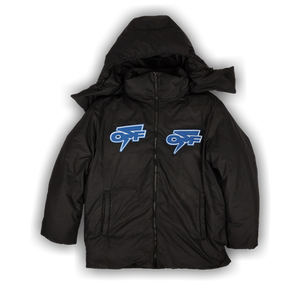 Off-White Thunder Hooded Down Puffer 'Black/Blue'